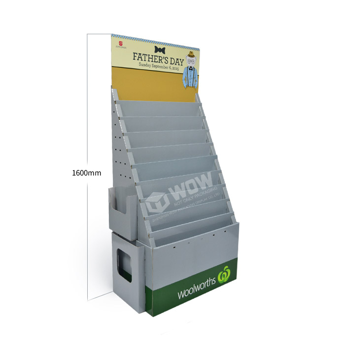 Father's Day Promotion Tiered Cardboard Retail Card Display Stand
