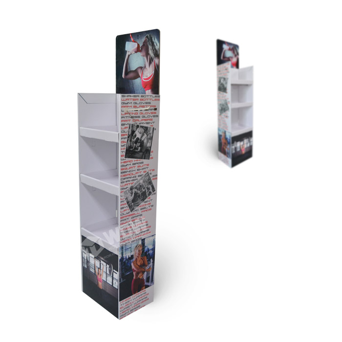 Custom Cardboard Floor Displays for Shaker Bottle POP Display Solutions