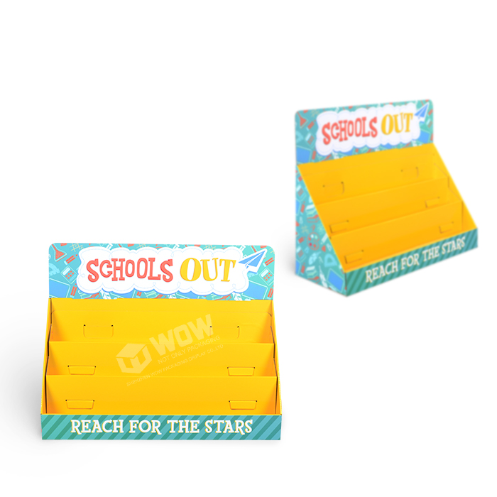 3-Tier Custom Cardboard Countertop Greeting Card Display Stand