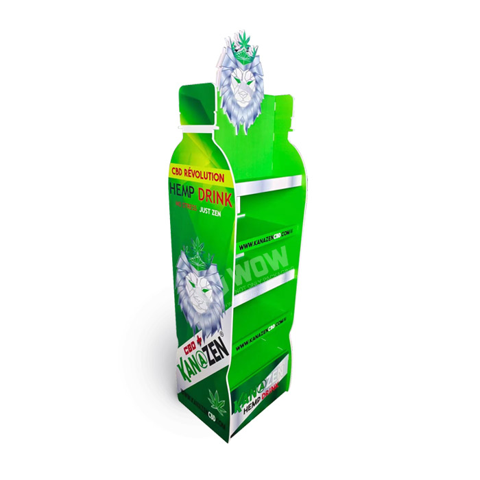 Custom Foam Board Displays for Drink Point of Sale Featuring Floor Standing Display Racks in Bottle Shape