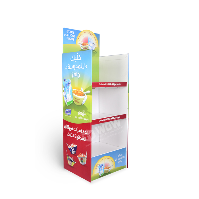 Custom Cardboard End Cap Retail Cookie Display for Store Displays