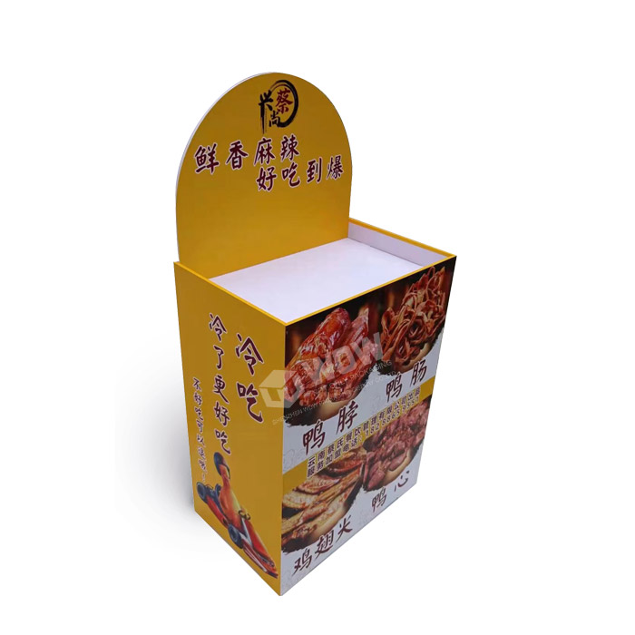 Beef Jerky Display Rack with Printed Dump Bins and Custom Retail Display Units Featuring PVC Display Racks