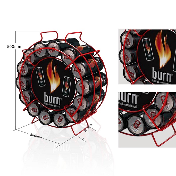Gravity Feed Display for Red Bull and Table Top Wire Display Stands