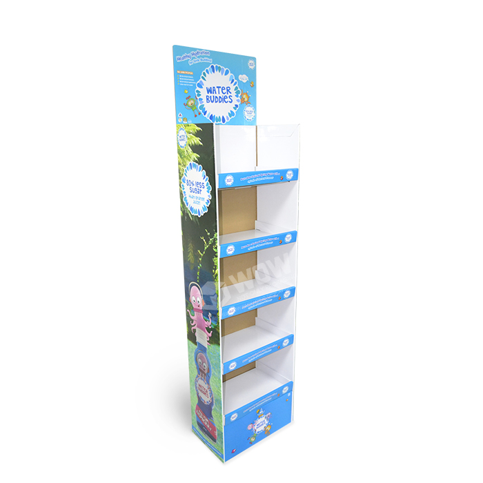 4-Shelf Custom Cardboard FSDU Drink Point of Sale Display Units