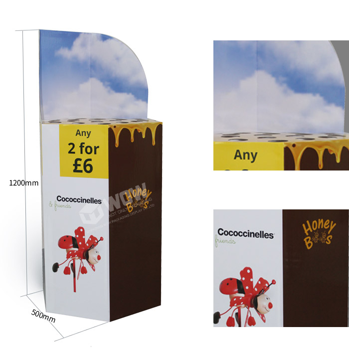 Cardboard Point of Display Bins Stand for Lollipop