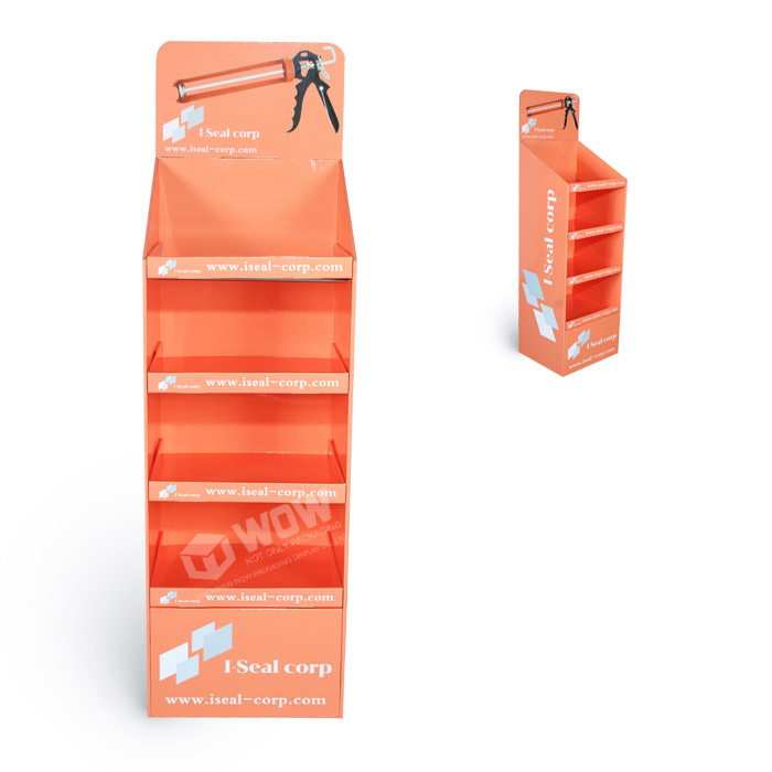 Corrugated Tiered Floor Display Stand for Lubricating Oil Rack