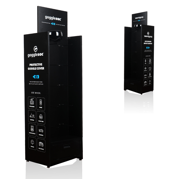 Goggles Stand for Shop with Retail Floor Displays and Metal Racks