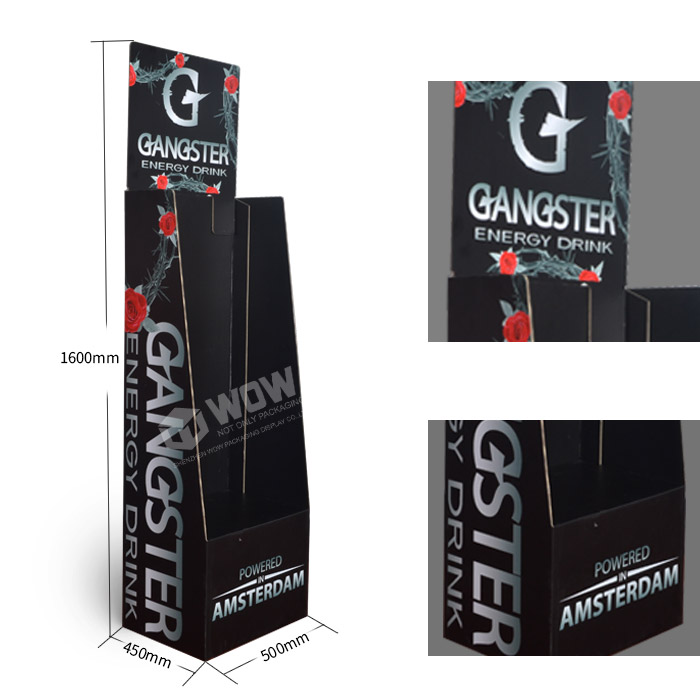 In-Store POP Displays for Monster Energy Drink with Cardboard Display Bins