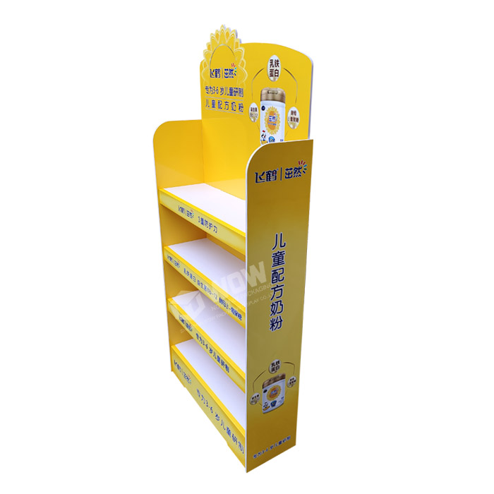 Plastic Product Display for Milk Powder with Floor Display Rack