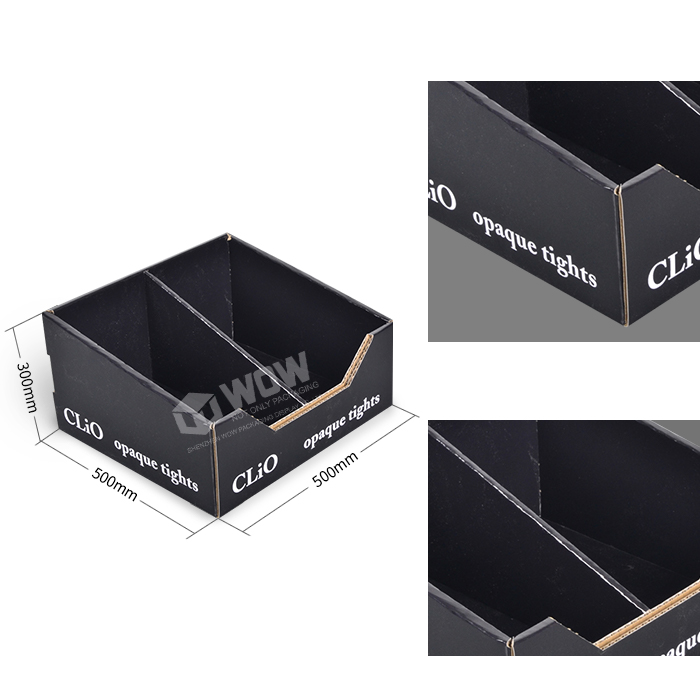 Corrugated Point of Sale Underwear Display Rack with Display Trays