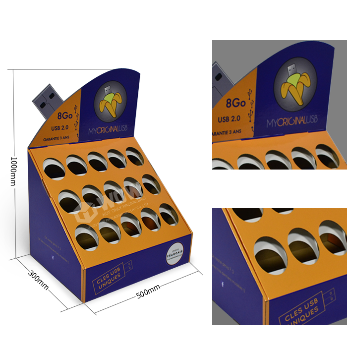 Cardboard PDQ Golf Ball Display Rack with POS Materials