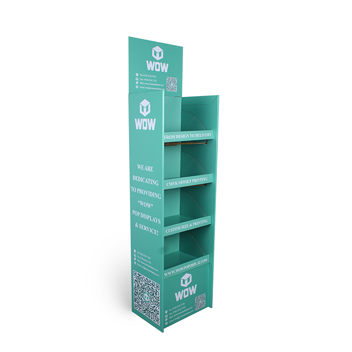 4 Tiers Cardboard POP Up Floor Display Stand