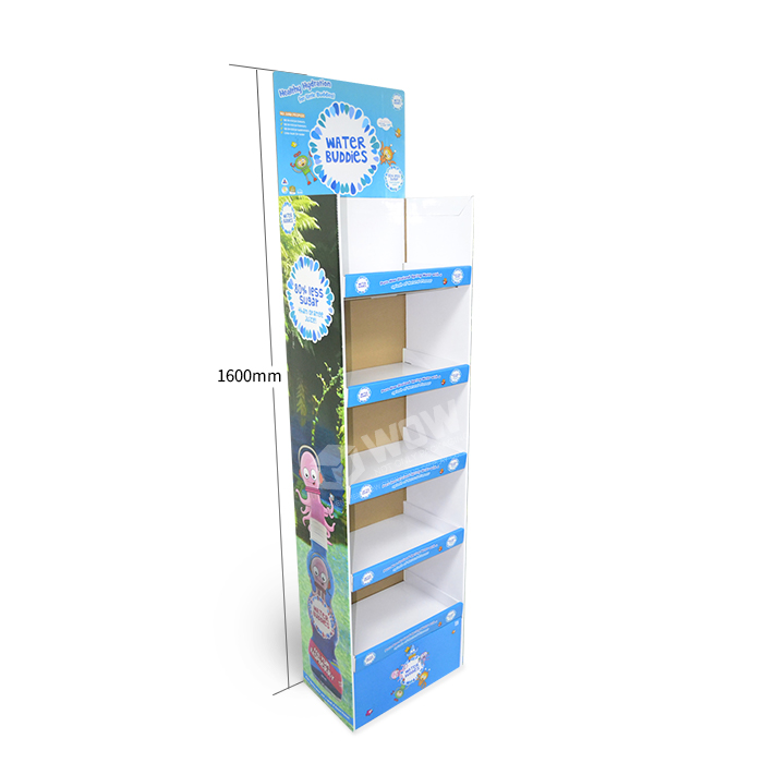 4-Shelf Custom Cardboard FSDU Drink Point of Sale Display Units