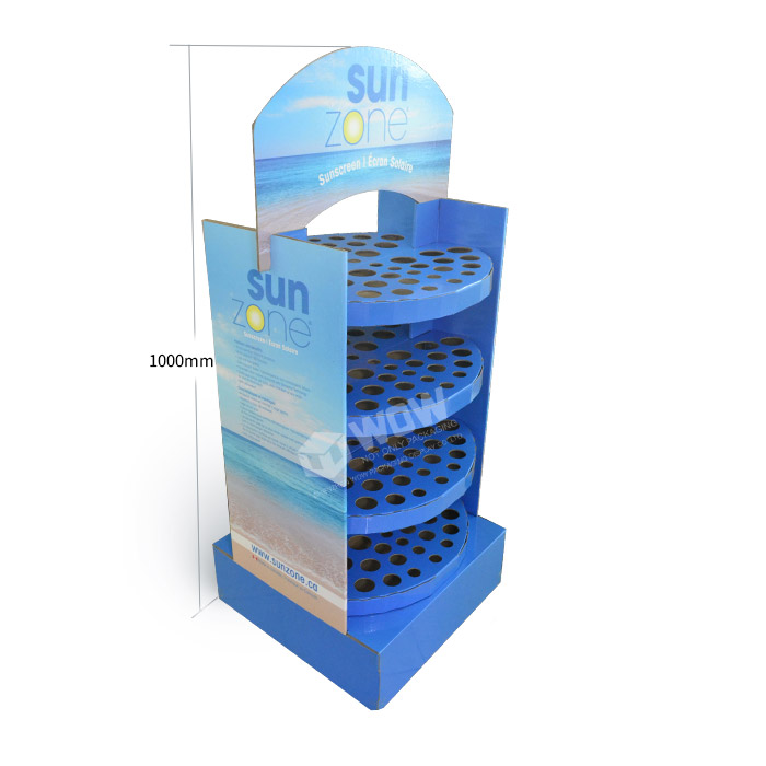 Cosmetic Shelf Display Featuring Floor Stand Display and Karton Display Stand