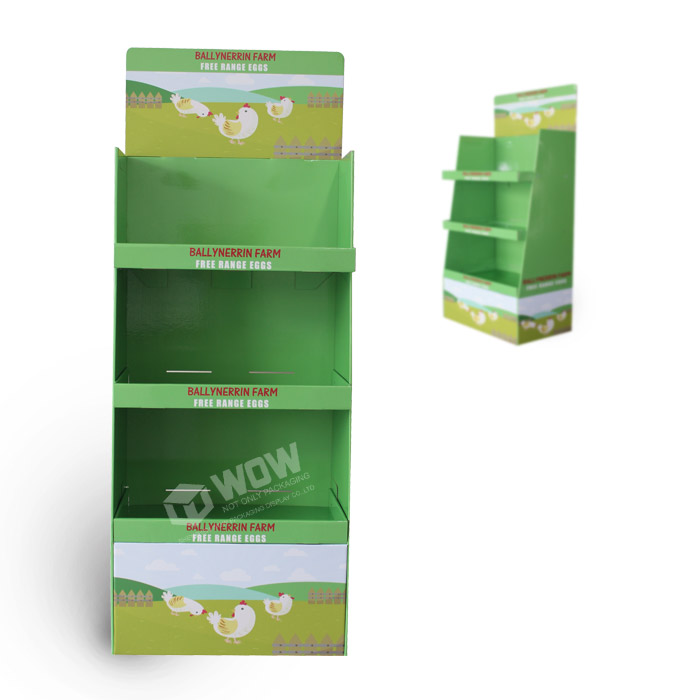 Tiered Floor Display Stand for Egg and Paper Rack Tower Displays