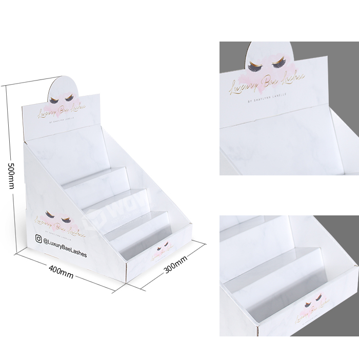 4-Tier POS Counter Cosmetic Retail Cardboard Display Stands
