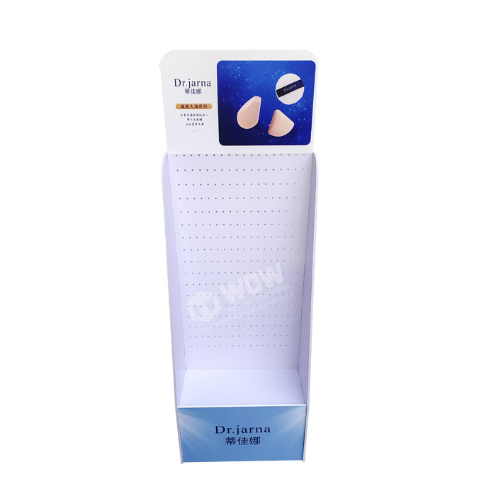 PVC Display Rack for Retail Makeup Display Stand with Hooks