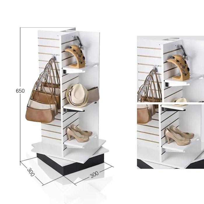 Handbag Turning Display Stand with Plywood Rack