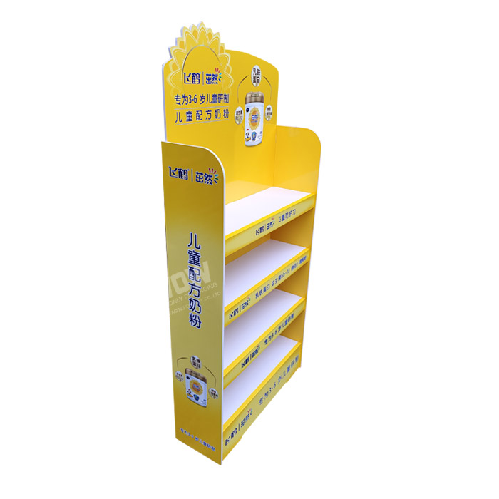 Plastic Product Display for Milk Powder with Floor Display Rack