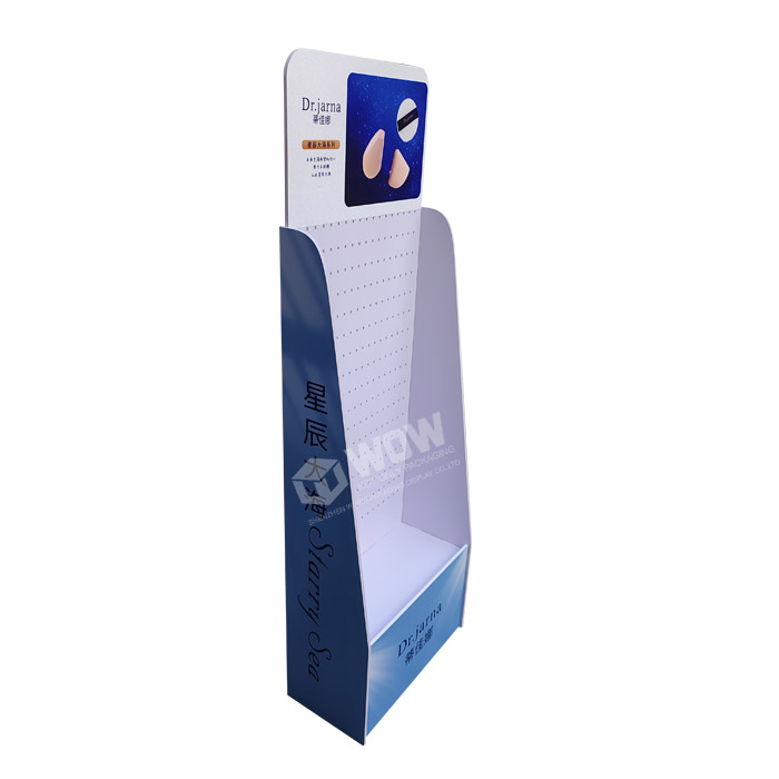 PVC Display Rack for Retail Makeup Display Stand with Hooks