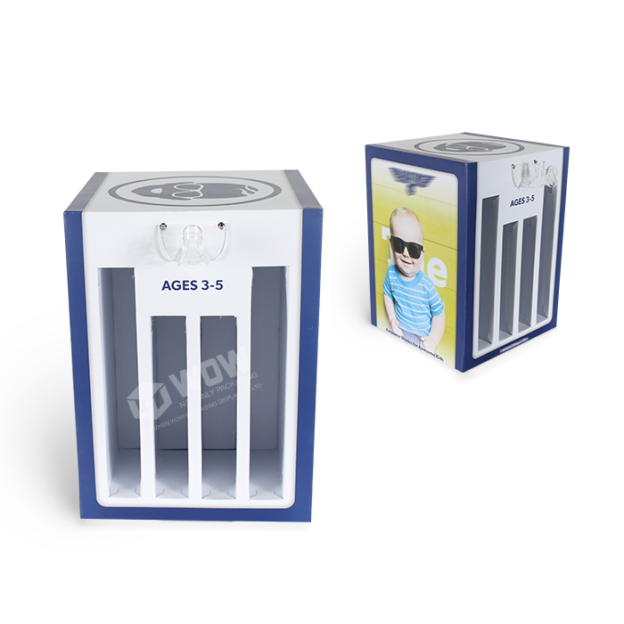 Eyeglass Display Rack Featuring Spinning Display Stand and 4-Sided Product Display Cardboard