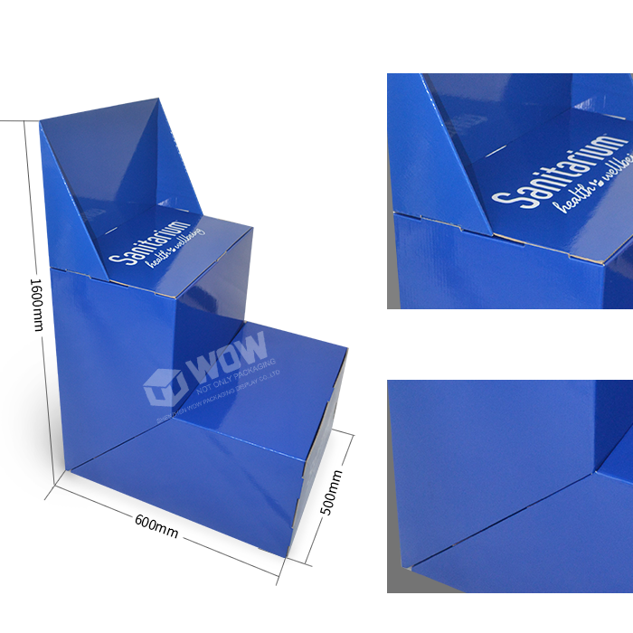 Countertop Cardboard Step Display Racks for Hardware Stores