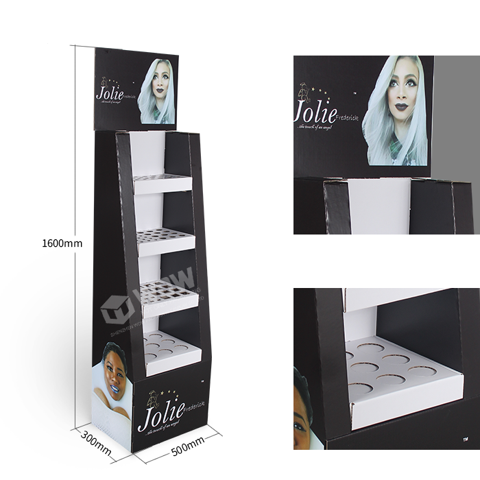 POP Cardboard Floor Stand Perfume Display Rack