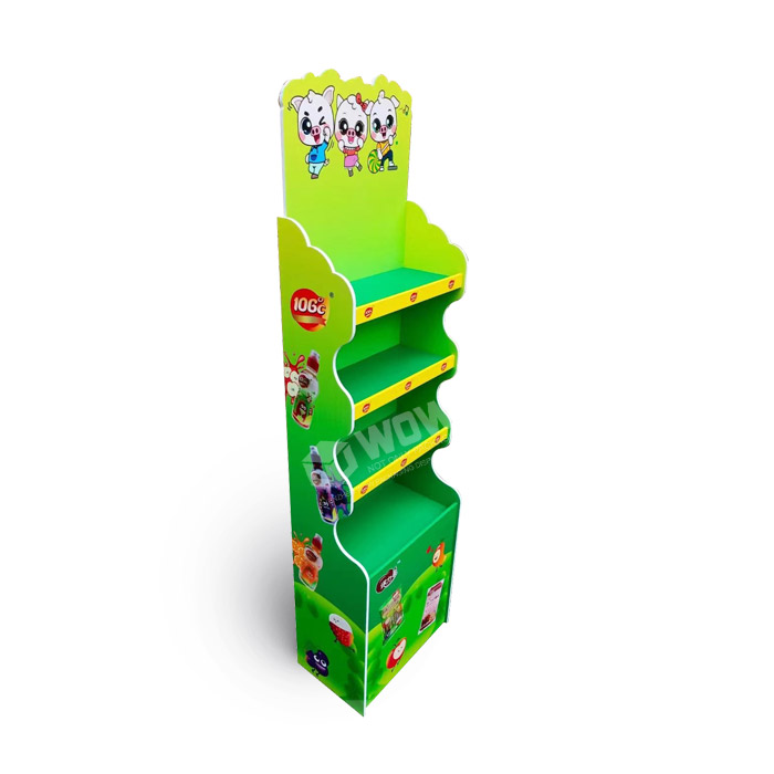 Custom Store Displays for Potato Chip Display Racks Featuring Floor Standing Display Racks and PVC Display Racks
