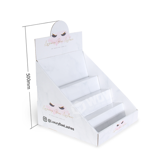 4-Tier POS Counter Cosmetic Retail Cardboard Display Stands