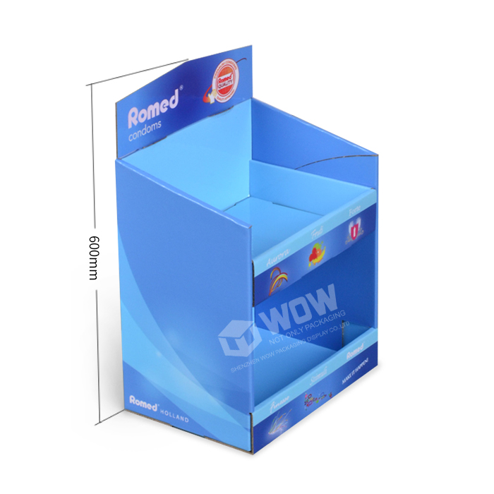 Cardboard Product Counter Condom Display for Store Merchandising