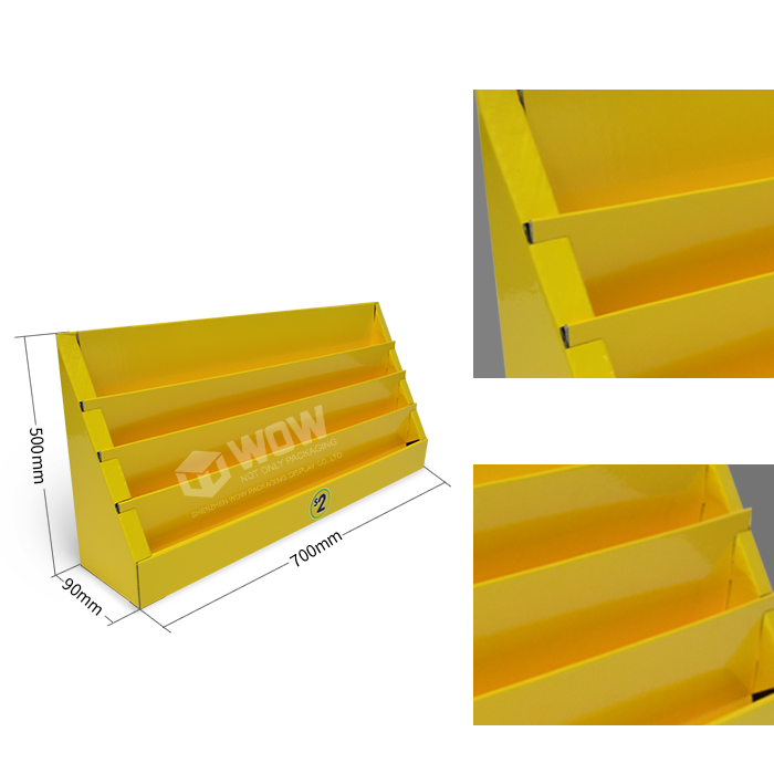 Tabletop Cardboard Postcard Display Rack with Point of Sale Stands