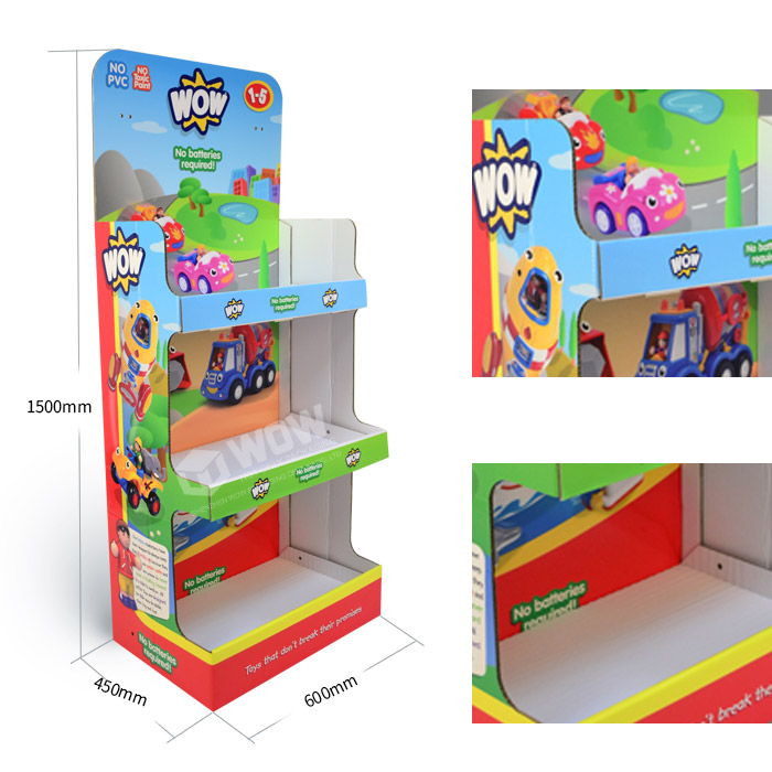 3-Tier POS Cardboard Toy Display Stands