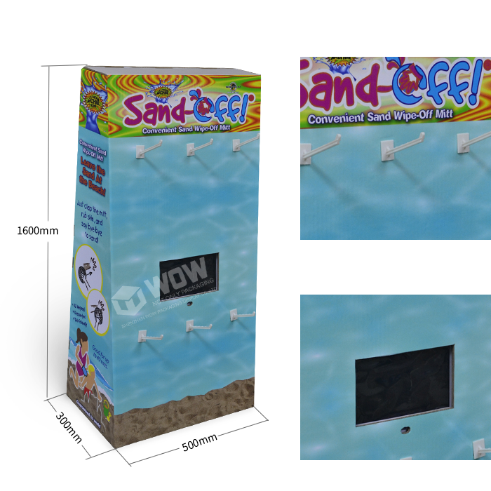 PDQ Carton Accessories Display Stand with Counter Display Hooks