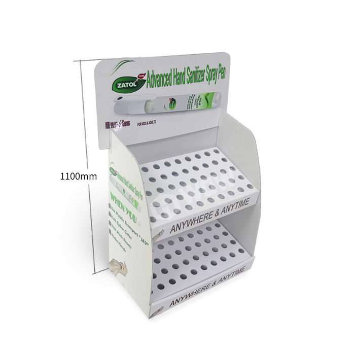 Two-Tier E-Vape POP Counter Display with Corrugated Plastic Stands