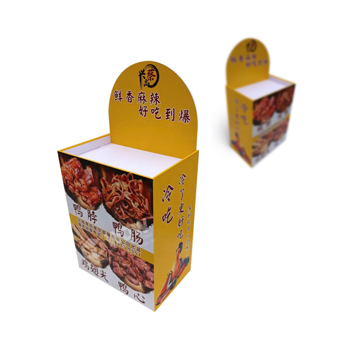 Beef Jerky Display Rack with Printed Dump Bins and Custom Retail Display Units Featuring PVC Display Racks
