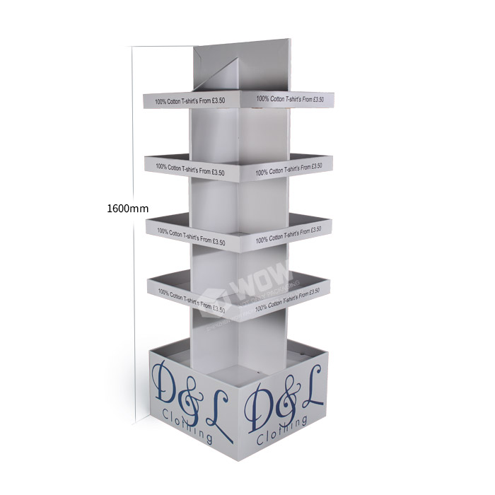 Retail T-Shirt Display with Corrugated Pallet and POP Designs