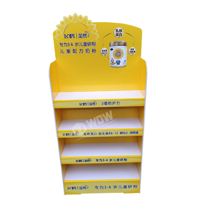 Plastic Product Display for Milk Powder with Floor Display Rack