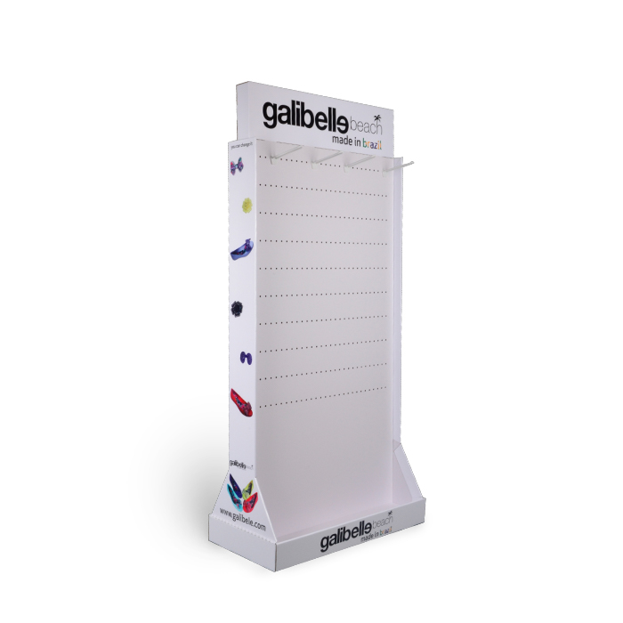 Point of Sale Cardboard Display Stands for Pegboard Shoe Displays