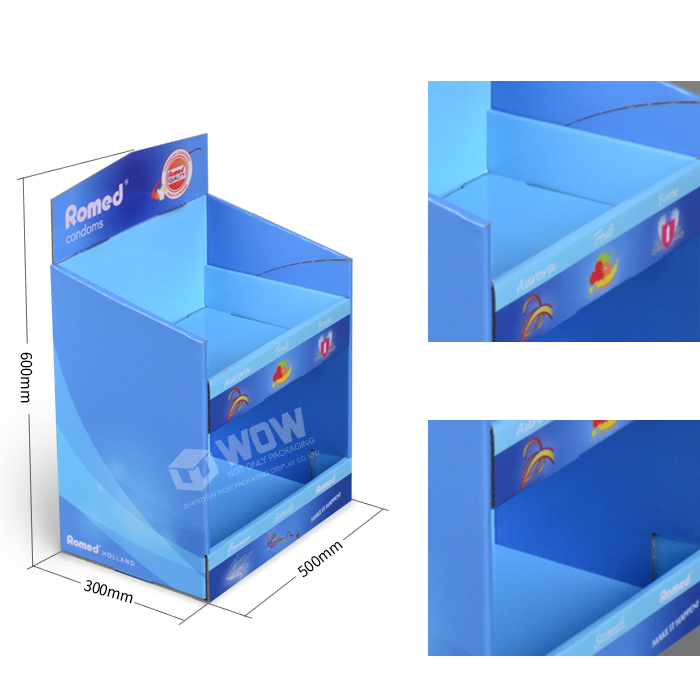 Cardboard Product Counter Condom Display for Store Merchandising