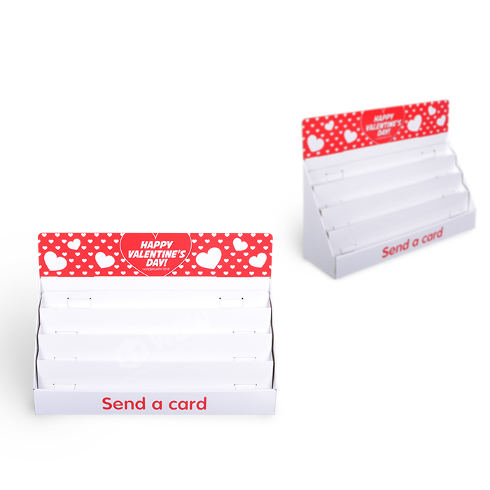 Greeting Card Retail Counter Display Stand with Cardboard Point of Sale