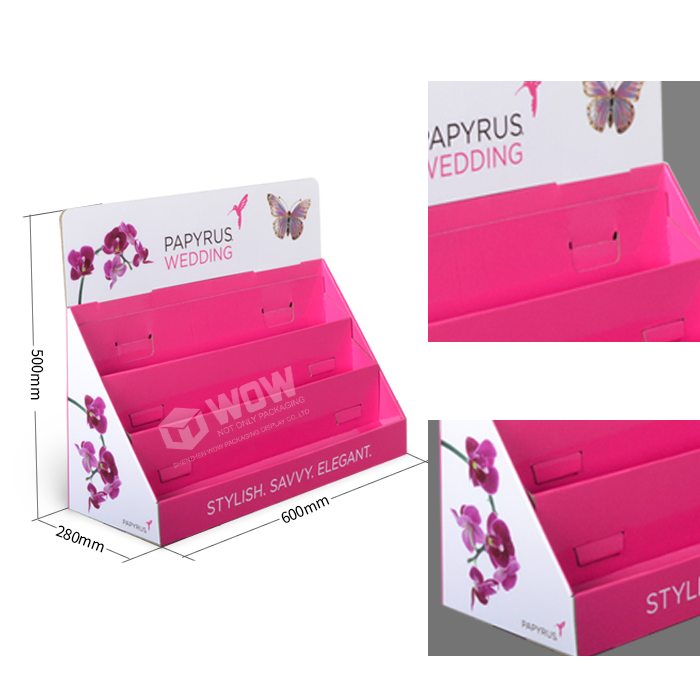 Countertop Greeting Card Display with Cardboard Table Top Stand
