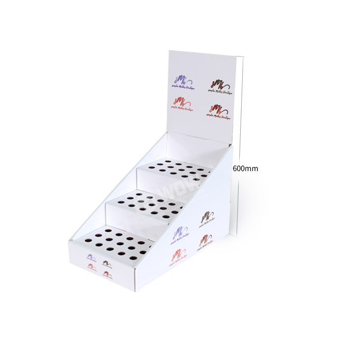 3 Tier Cool Cardboard Lipstick Point of Sale Counter Display Shelf
