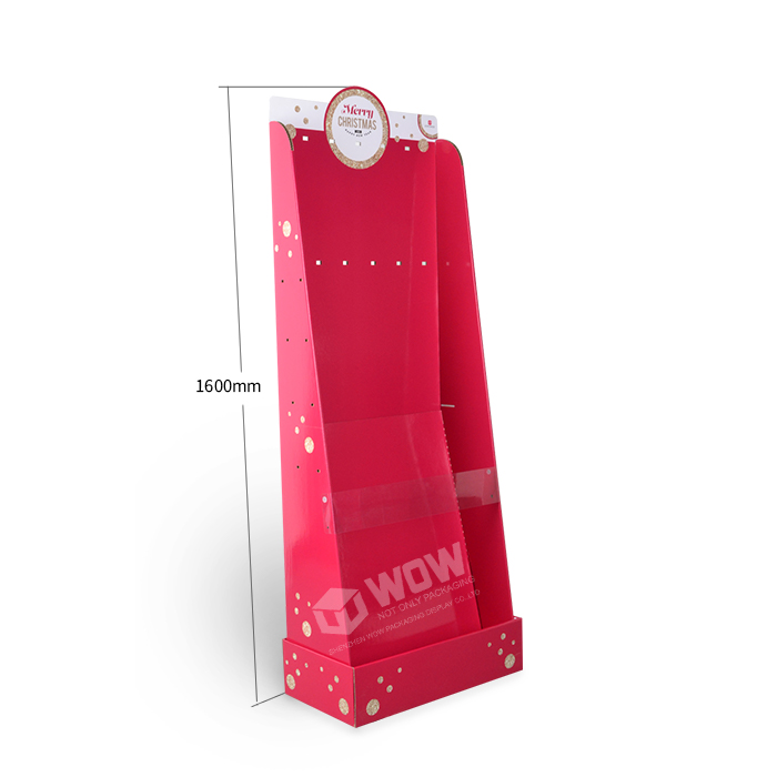 Floor Standing Cardboard POP Retail Display Stands with Pegs