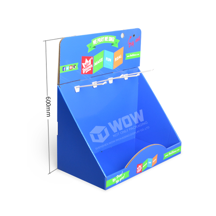 Retail POS Tabletop Pegboard Display Stands for Cardboard Toys