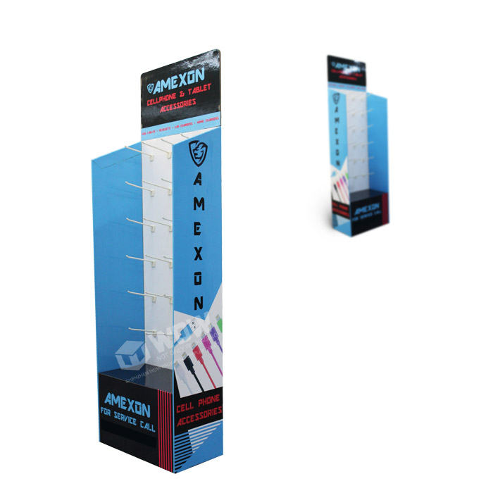 Custom Cardboard POP Hanging Mobile Accessories Display Rack