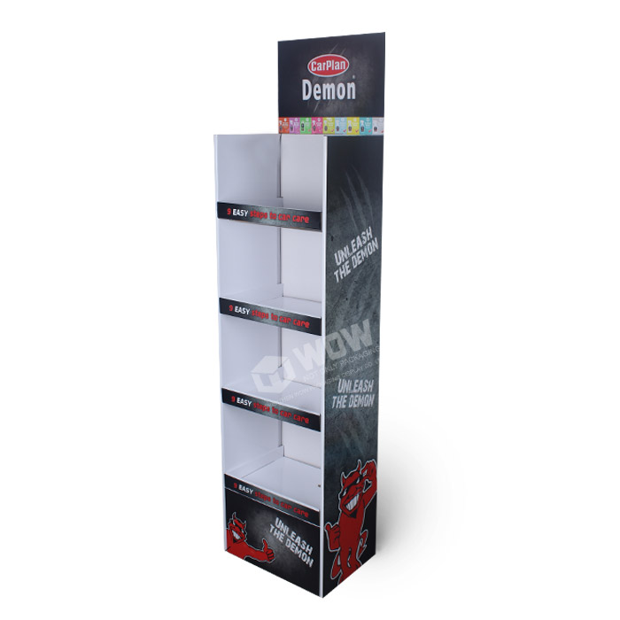 Corrugated Floor Standing POP Beef Jerky Store Display Rack