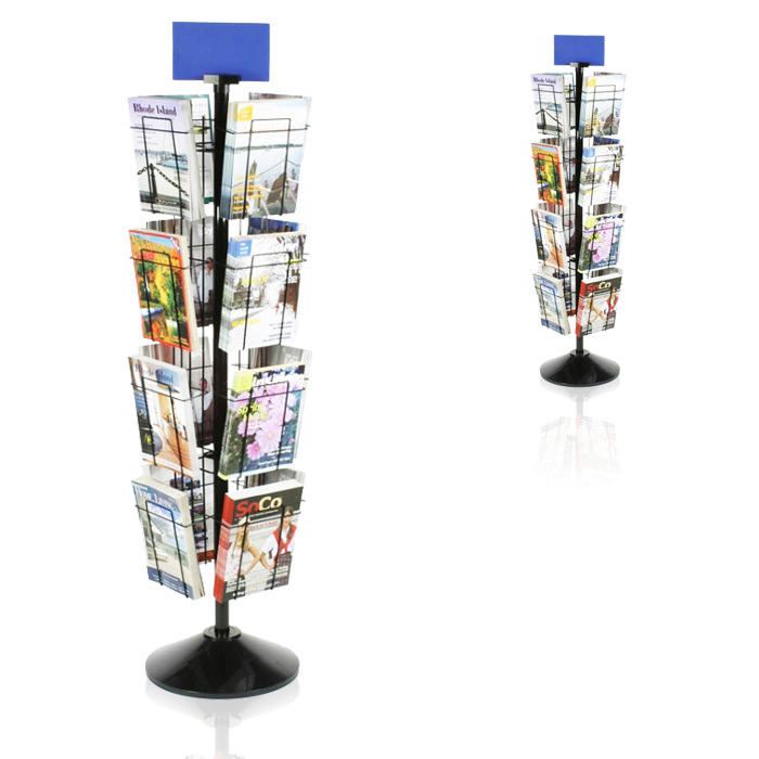 Rotating Greeting Card Rack with Retail Wire Display Racks