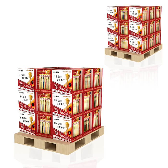 Corrugated Cardboard Toothbrush Display Stand for Walmart Pallet Shop