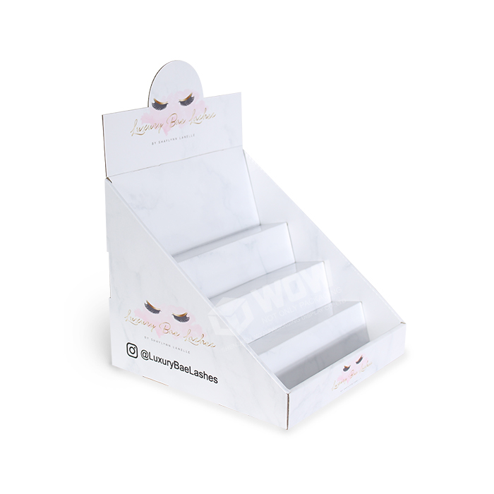 4-Tier POS Counter Cosmetic Retail Cardboard Display Stands