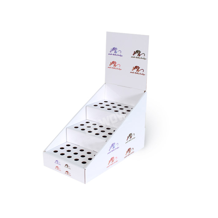 3 Tier Cool Cardboard Lipstick Point of Sale Counter Display Shelf